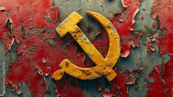 Fototapeta Hammer and sickle, symbol of communism