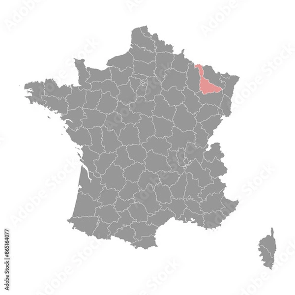 Fototapeta Meurthe et Moselle department map, administrative division of France. Vector illustration.