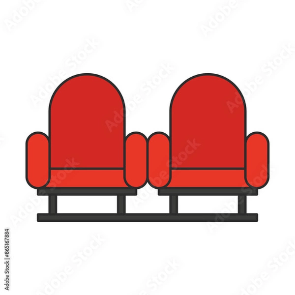 Obraz cinema seats illustration