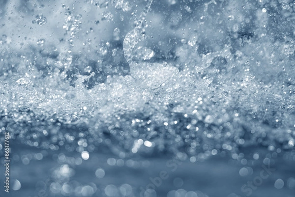 Fototapeta splashes and drops of water