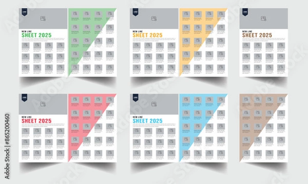 Fototapeta Technical Data Sheet layout template. Product Catalogue & modern a4 product catalog design template, Minimalist product brochure template design, A4 flyer, corporate flyer, business flyer, catalog