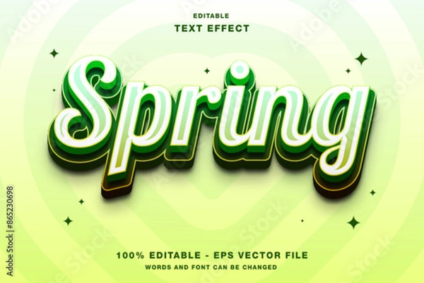 Fototapeta Spring Nature Editable Text effect 3d Template Style