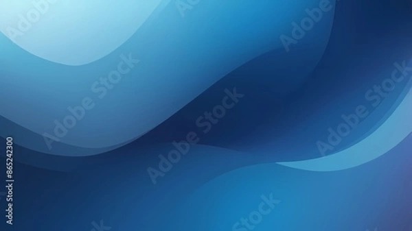 Obraz Abstract blue waves background illustration