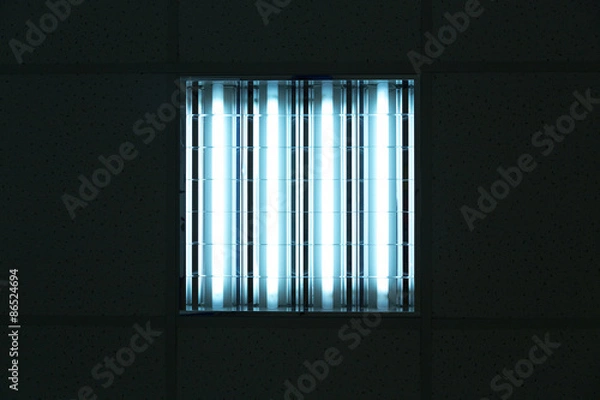 Obraz Fluorescent lights in office ceiling