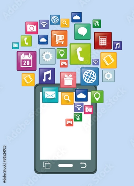 Fototapeta Smartphone applications design.