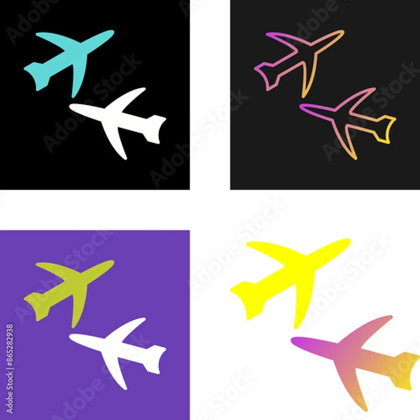 Fototapeta Multiple Flights Vector Icon