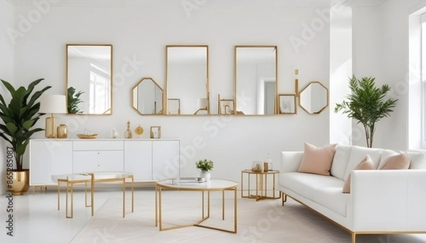 Obraz Photo interior modern design room 3d illustration