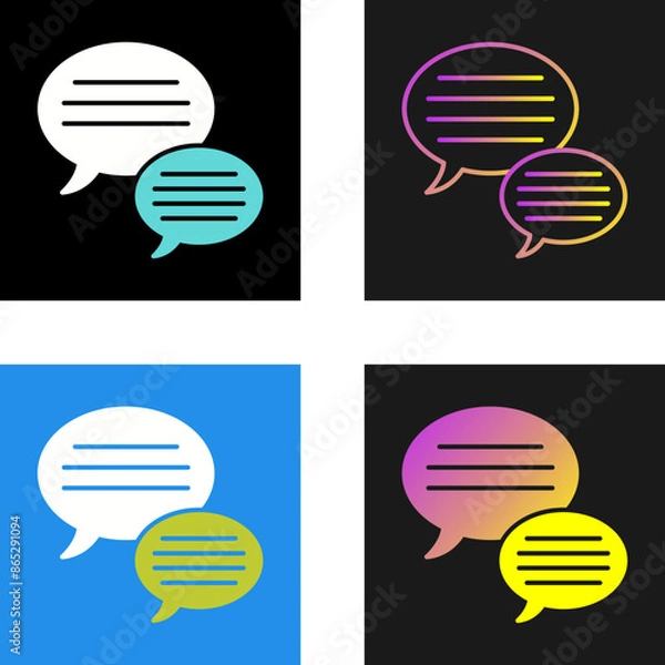 Fototapeta Speech Bubble Vector Icon