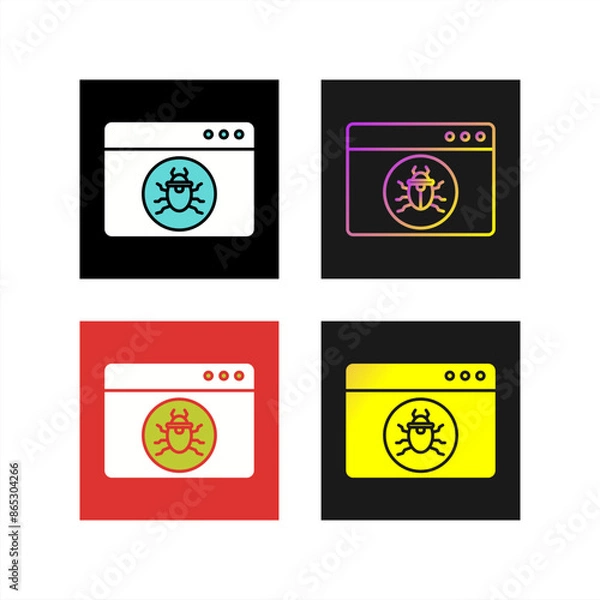 Fototapeta Website Attack Vector Icon