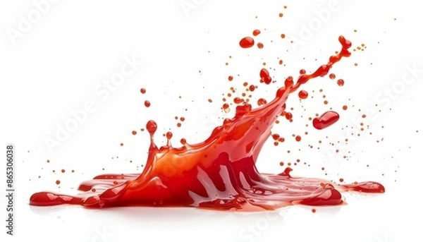 Fototapeta Ketchup splatter on blank surface