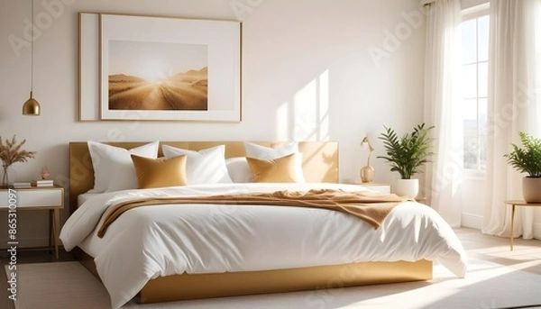 Fototapeta Photo interior modern design room 3d illustration