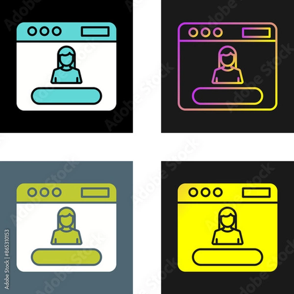 Fototapeta Username Vector Icon