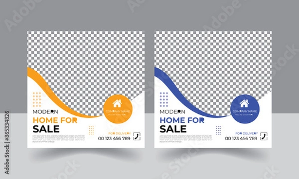 Fototapeta Real state social media template