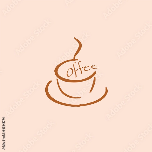 Fototapeta Creative Professional Trendy and Minimal COFFEE Logo Design, COFFEE Icon Logo in Editable Vector Format