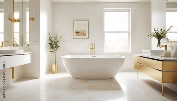 Obraz Photo interior modern design room 3d illustration