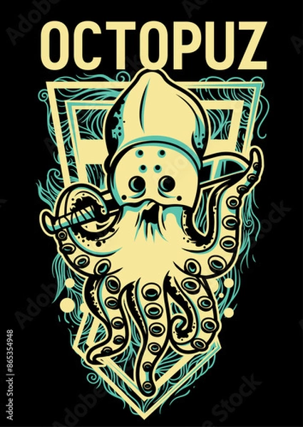 Fototapeta vector artwork octopus
