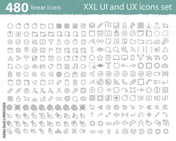 Obraz UI UX icons