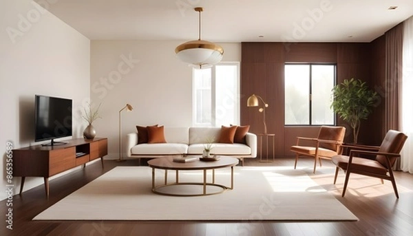 Obraz Photo interior modern design room 3d illustration