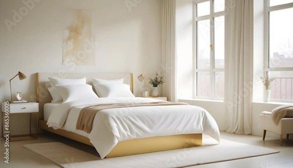 Fototapeta Photo interior modern design room 3d illustration