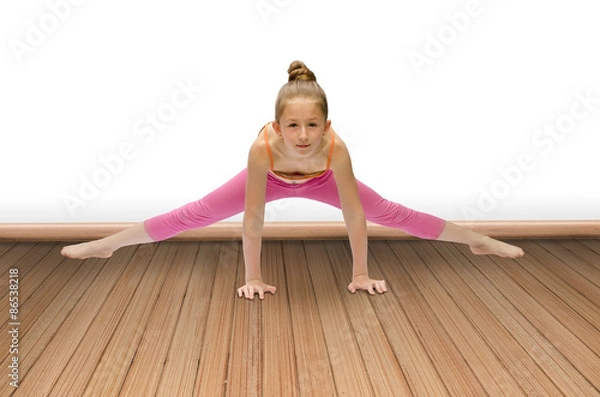 Obraz child does gymnastics