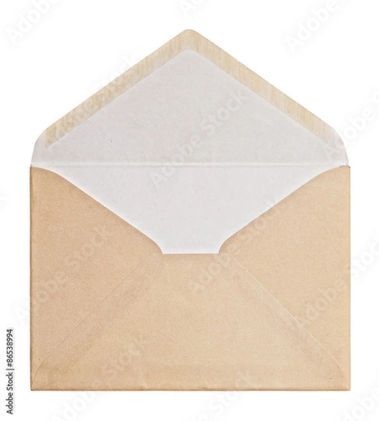 Fototapeta Brown Envelope, clipping path.