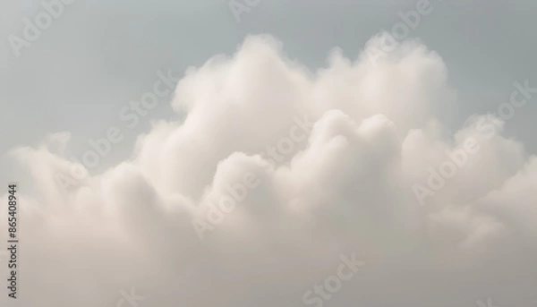 Fototapeta Fluffy Hazy White Clouds Forming Against a Calm Blue Sky