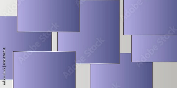Fototapeta Purple color square frame layer abstract background paper cut cover design. Modern design Pattern style geometric abstract modern background used about technology or product presentation.	

