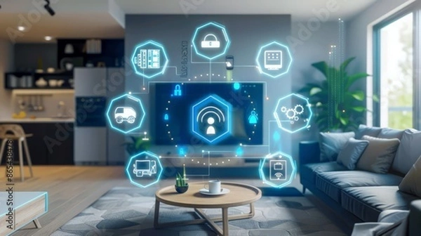 Fototapeta Smart technology integrates seamlessly into daily life.