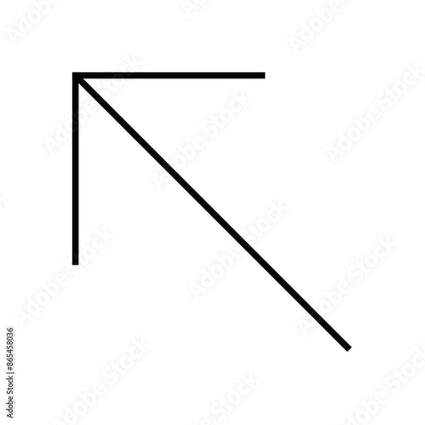 Obraz Direction Arrow Line Icon