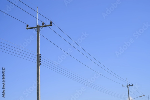 Obraz High voltage electricity pole