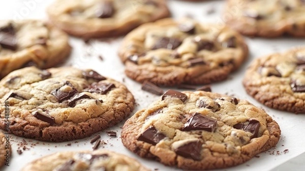 Fototapeta Chocolate Chip Cookies. Generative AI