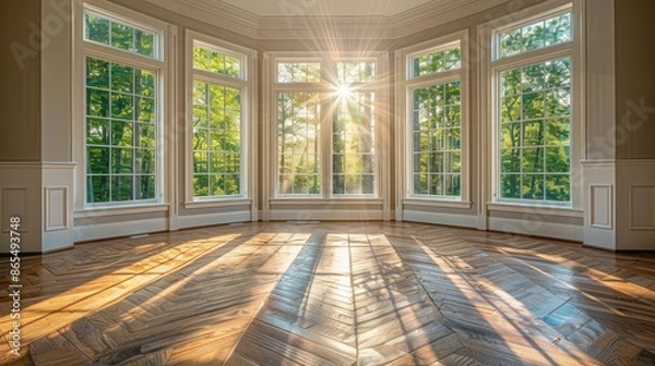 Obraz New house, bay window. Generative AI