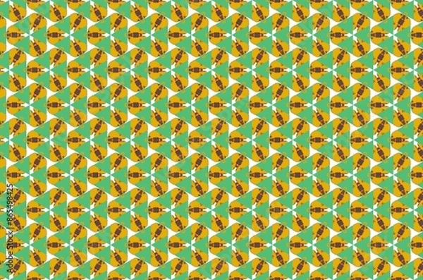 Obraz A background pattern of triangles and circles in various colors