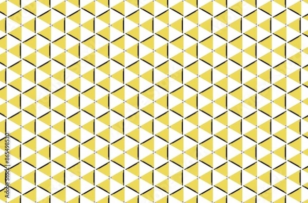 Fototapeta A background pattern of yellow and white triangles