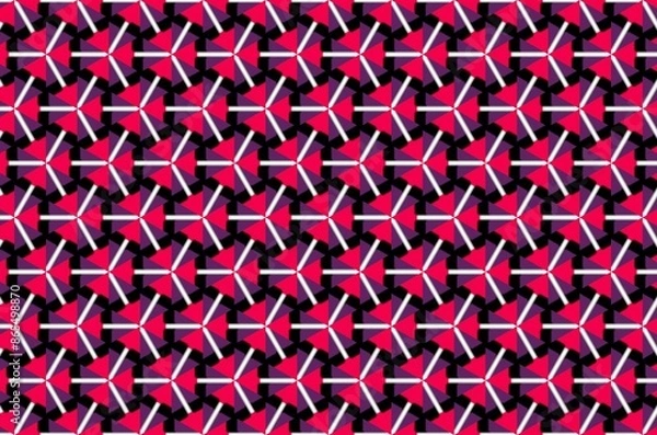Obraz A pattern of triangles in red and purple color scheme