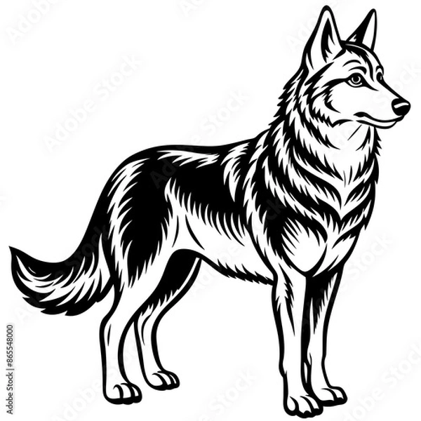 Obraz wolf isolated on white