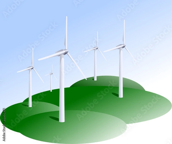 Obraz Ferme éolienne