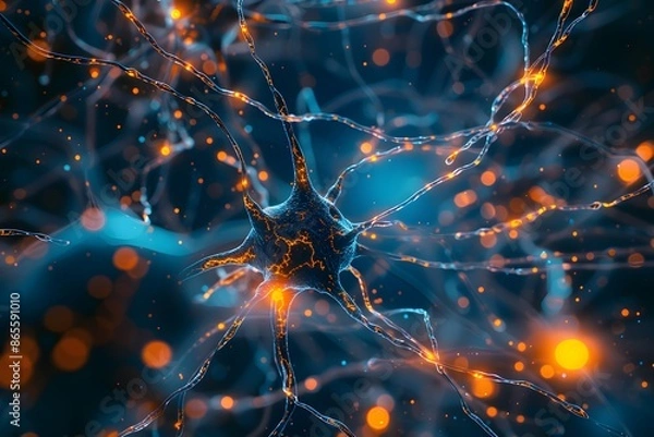 Fototapeta Illuminated Neural Network