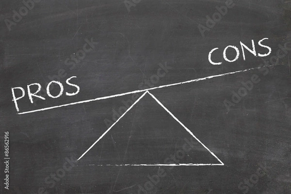 Obraz balance between pros and cons