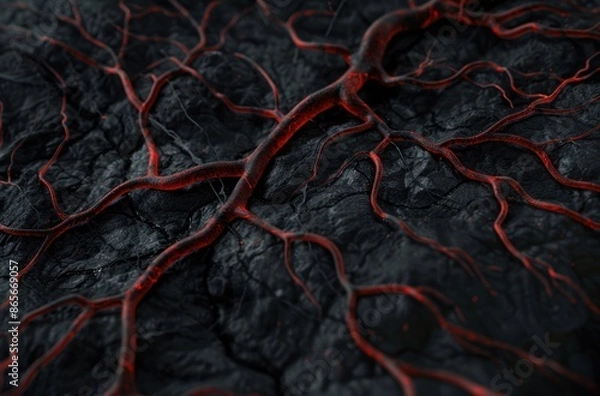 Fototapeta Intricate network of blood vessels