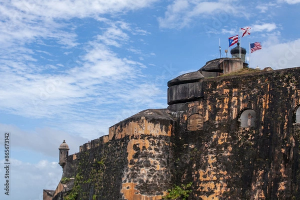 Obraz Castillo San Cristóbal (Saint Christopher Fort) in Old San Juan Puerto Rico