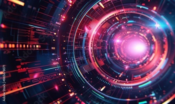 Fototapeta Ultra futurist tech abstract background