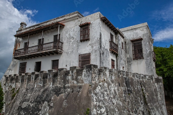 Obraz Located in Old San Juan, Puerto Rico, the Casa Blanca Museum, is where the Spanish Conquistador Ponce de Leon once ruled as governor of San Juan
