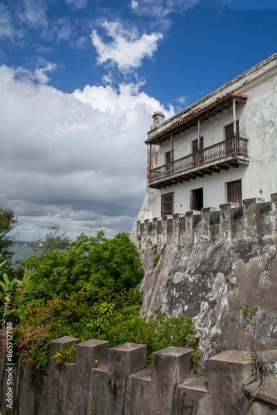 Obraz Located in Old San Juan, Puerto Rico, the Casa Blanca Museum, is where the Spanish Conquistador Ponce de Leon once ruled as governor of San Juan