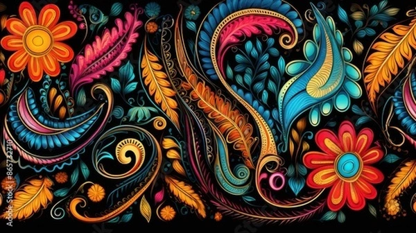 Fototapeta Ethnic Textile Pattern Design