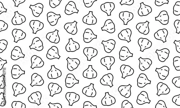 Fototapeta ニンニクのシームレスなパターン背景