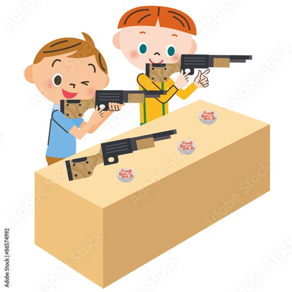 Fototapeta 祭りと射的