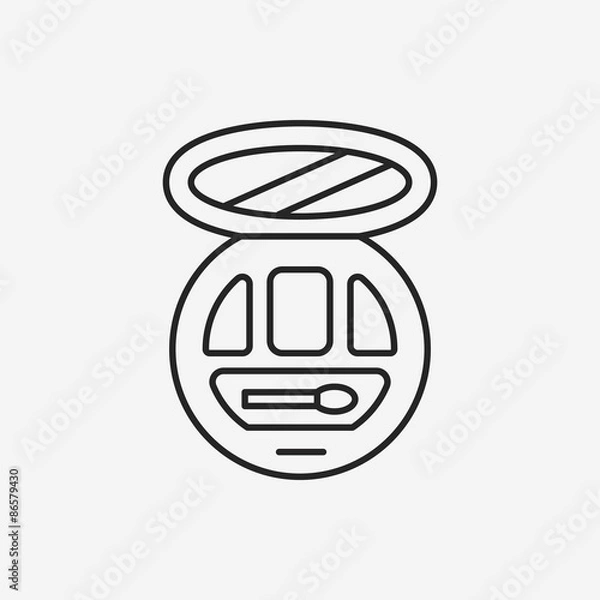 Fototapeta Eye shadow line icon