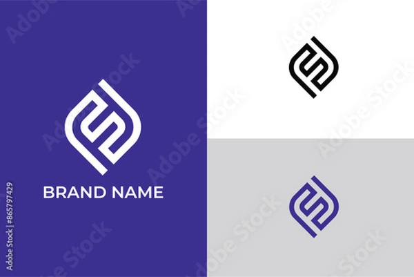 Fototapeta initial letter FF combined iconic business logo, letter , Letters F and F or FF line logo design Linear minimal stylish emblem. Luxury elegant vector letter FF connected communication wireless 