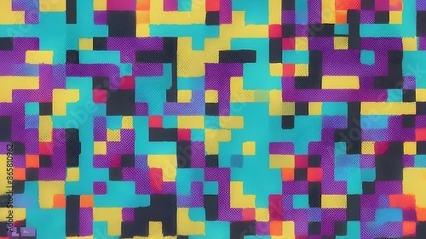 Fototapeta abstract background with squares